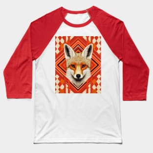 Spectrum Fox: Radiant Op Art Red Fox Baseball T-Shirt